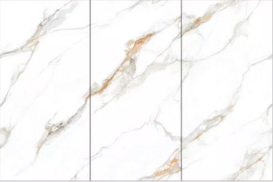Alex Cracker White Gold Gloss Porcelain Tile - 120x240 - 2.88/1