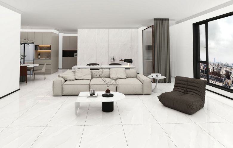 OrealPak OR714023 Beige/Wht Gloss Porcelain Tile - 70x140 - 1.96/2