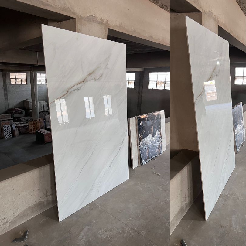 Alma Gold Gloss Porcelain Slab Tile - 120x180 - 4.32/2