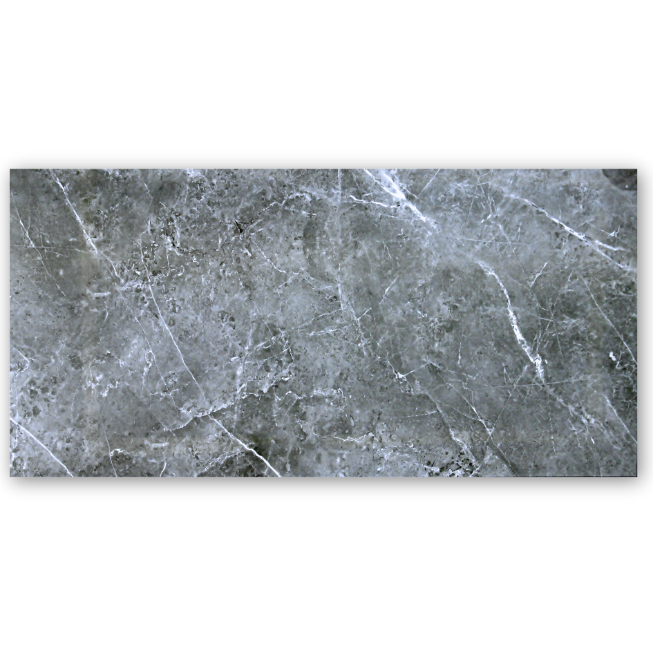 Savana Grey Gloss Porcelain Slab Tile - 75x150 - 2.25/2