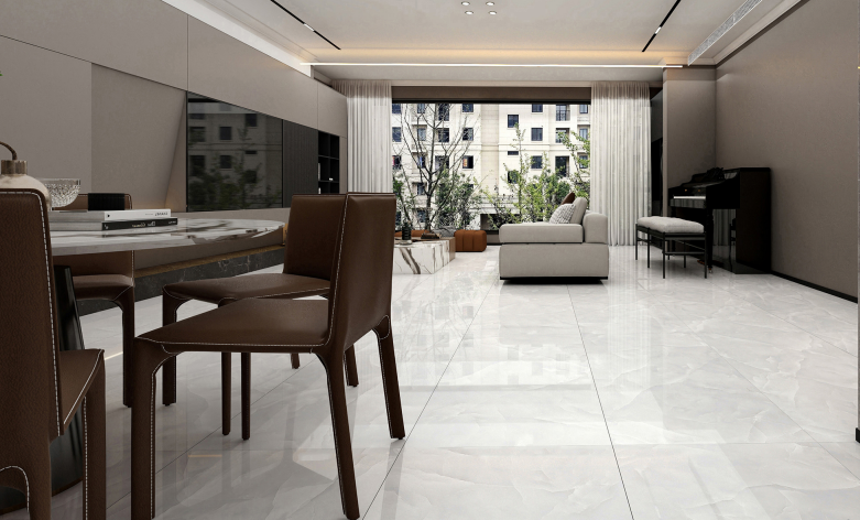 OrealPak OR714008 Grey White Gloss Porcelain Tile - 70x140 - 1.96/2