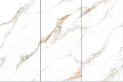 Alex  Cracker White Gold Gloss Porcelain Tile - 120x240 - 2.88/1