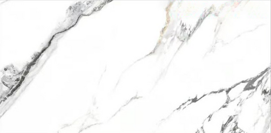 Alex  Cracker White Gloss Porcelain Tile - 75x150 - 2.25/2