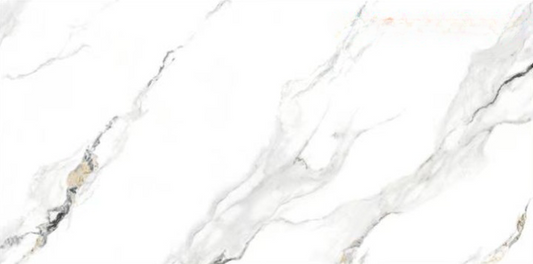 Alex  Cracker White Gloss Porcelain Tile - 75x150 - 2.25/2