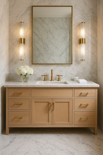 Single 02 - Bathroom Vanity Cabinets (Unfinished) - Ready-to-Assemble (RTA) - 100% Solid Wood Vanities