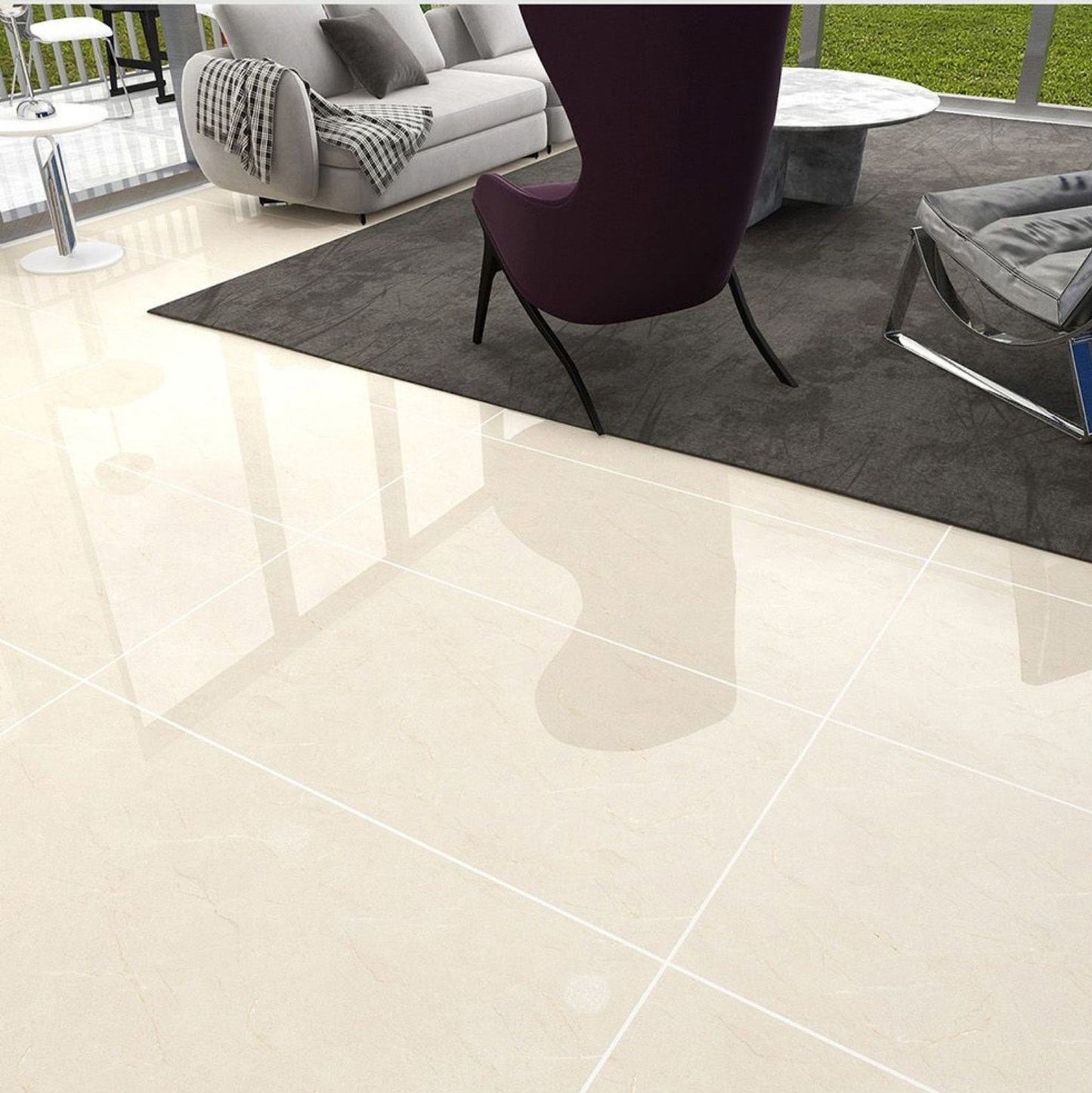 Time L12009 (Multi Face) Gloss Porcelain Tile - 60x120 - 1.44/2