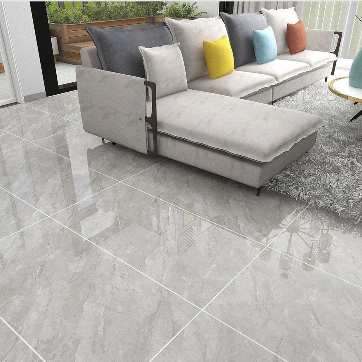 Time L12031 (Multi Face) Gloss Porcelain Tile - 60x120 - 1.44/2