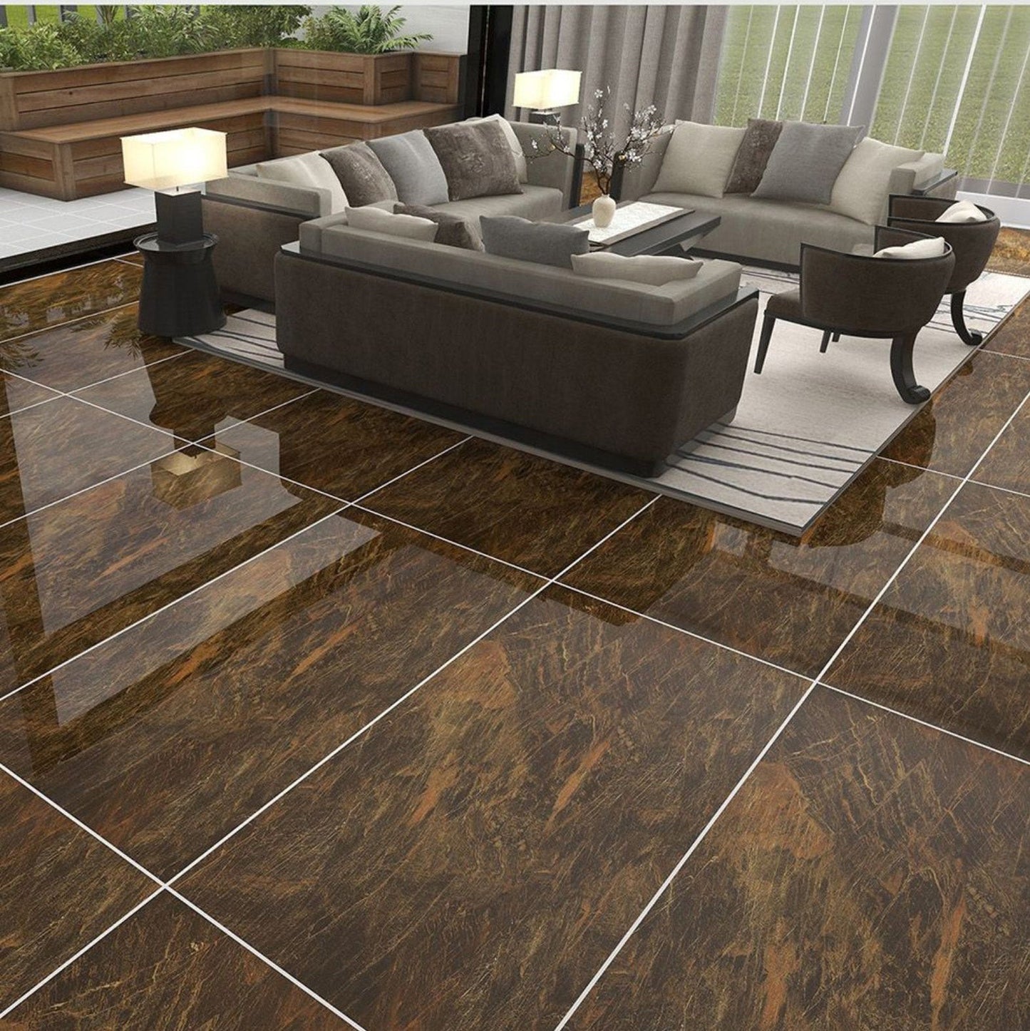 Time L12052BH Gloss Porcelain Tile - 60x120 - 1.44/2