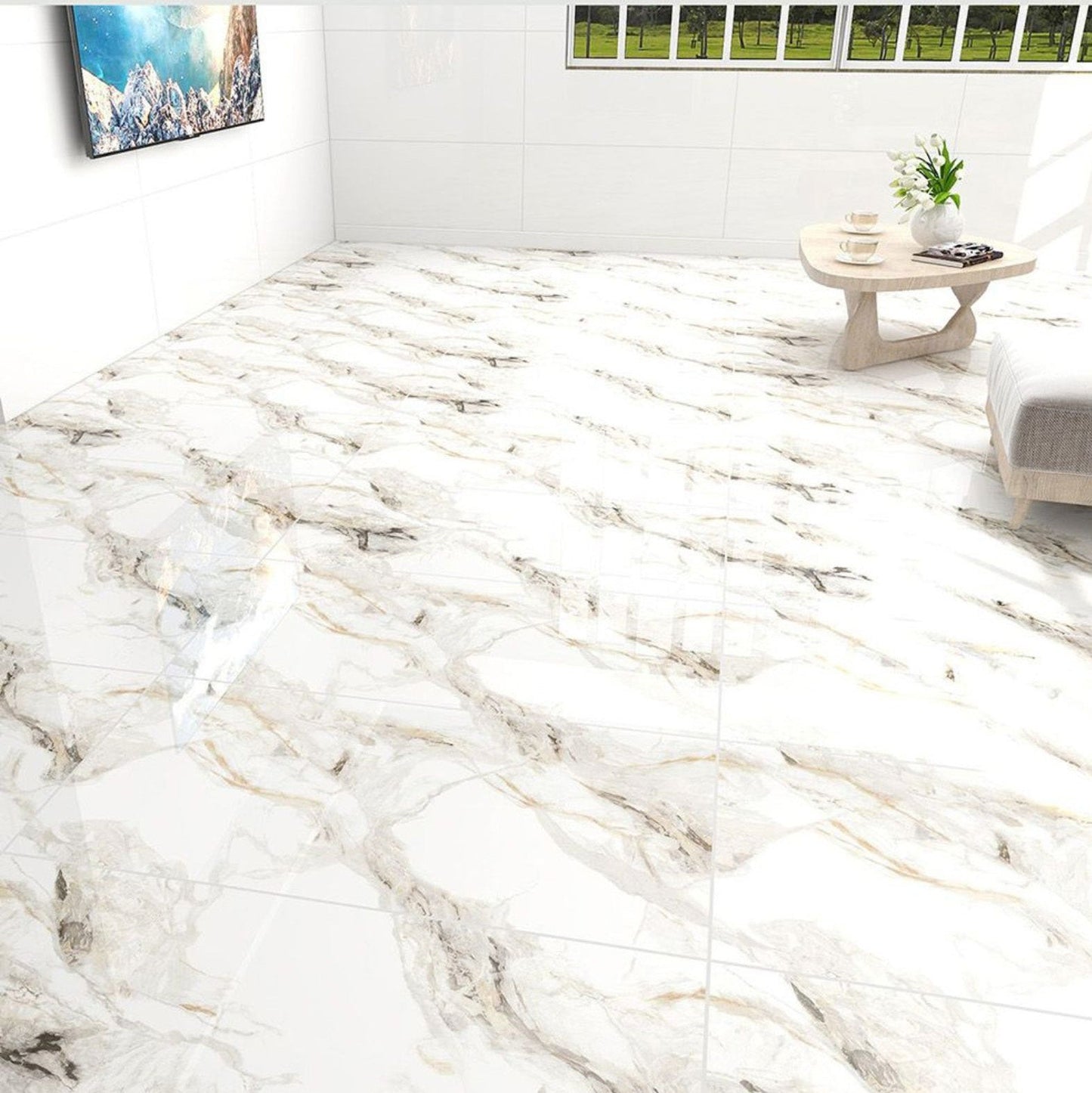 Time L12058 (3 Face) Gloss Porcelain Tile - 60x120 - 1.44/2