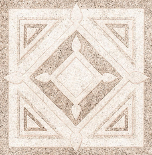 Nova NVM-16105 Brown Motif Matt Porcelain Tile - 40x40 - 1.44/9