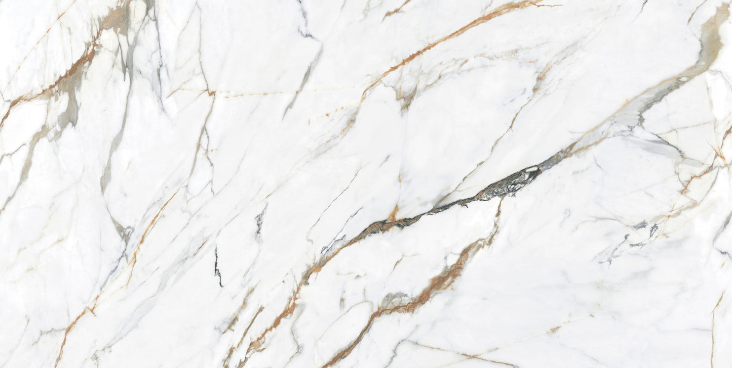 Ghani PG-12058 Vein Marble (3 Face) Gloss Porcelain Tile - 60x120 - 1.44/2