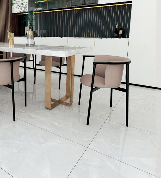 OrealPak OR714008 Grey White Gloss Porcelain Tile - 70x140 - 1.96/2