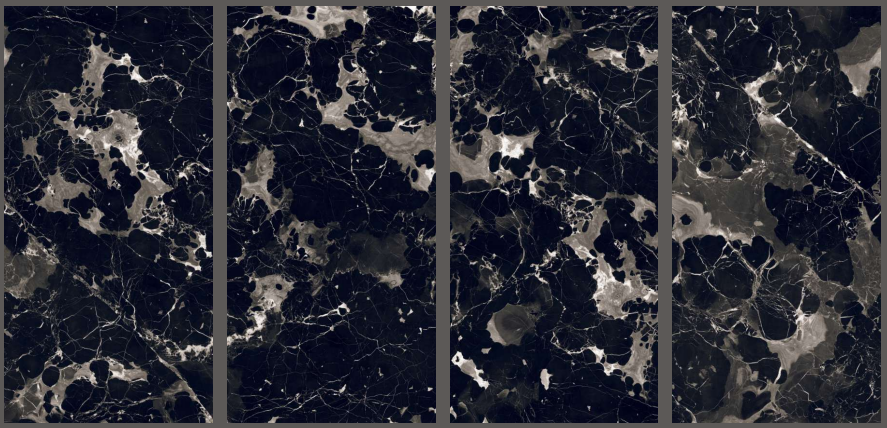 Nexart China Black Rose Gloss Porcelain Tile - 80x160 - 2.56/2