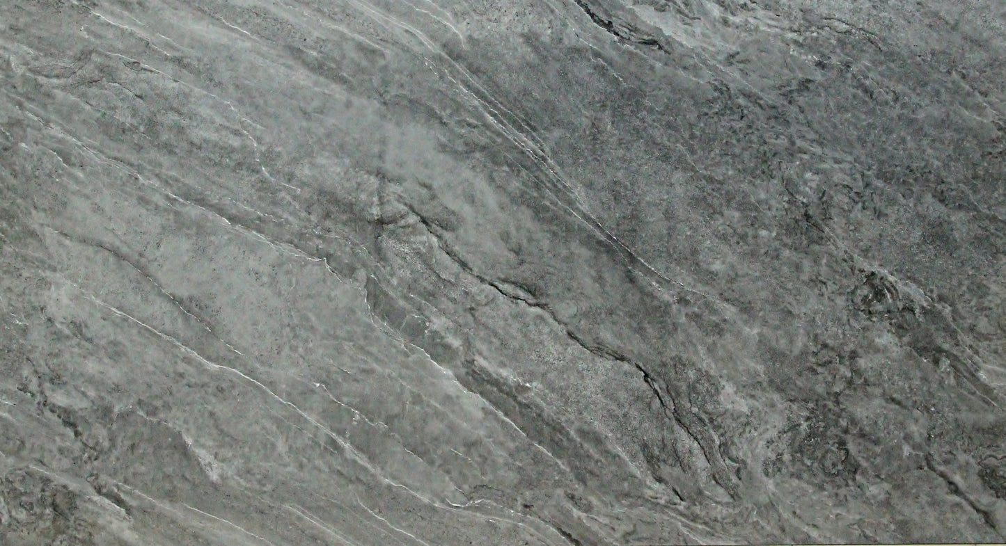 Silver Wave Gloss Porcelain Slab Tile - 75x150 - 2.25/2