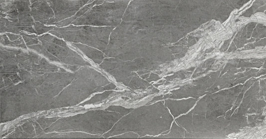 Carrara Grey Gloss Porcelain Slab Tile - 90x180 - 1.62/1