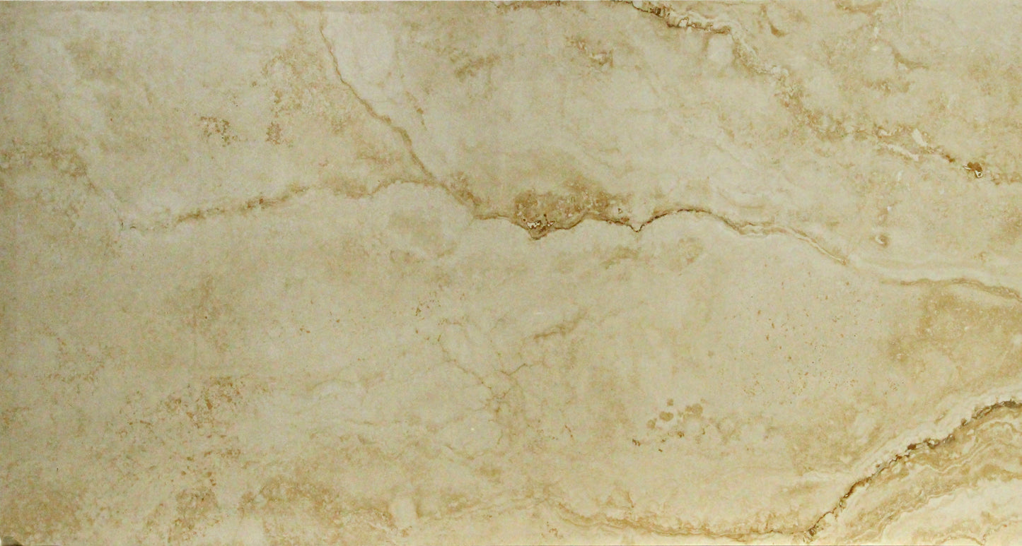 Crema Valencia Gloss Porcelain Slab Tile - 90x180 - 1.62/1